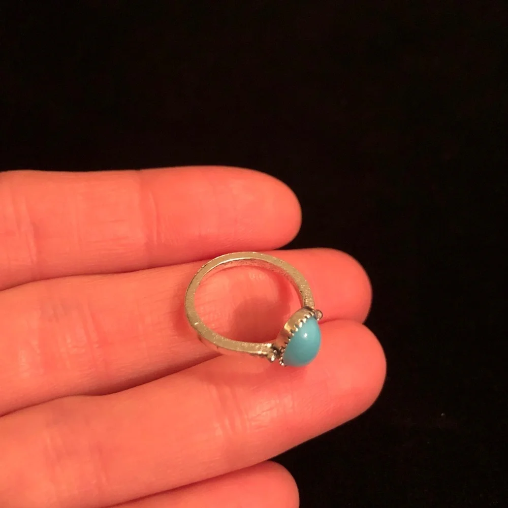 Elegant Silver and Blue Ring